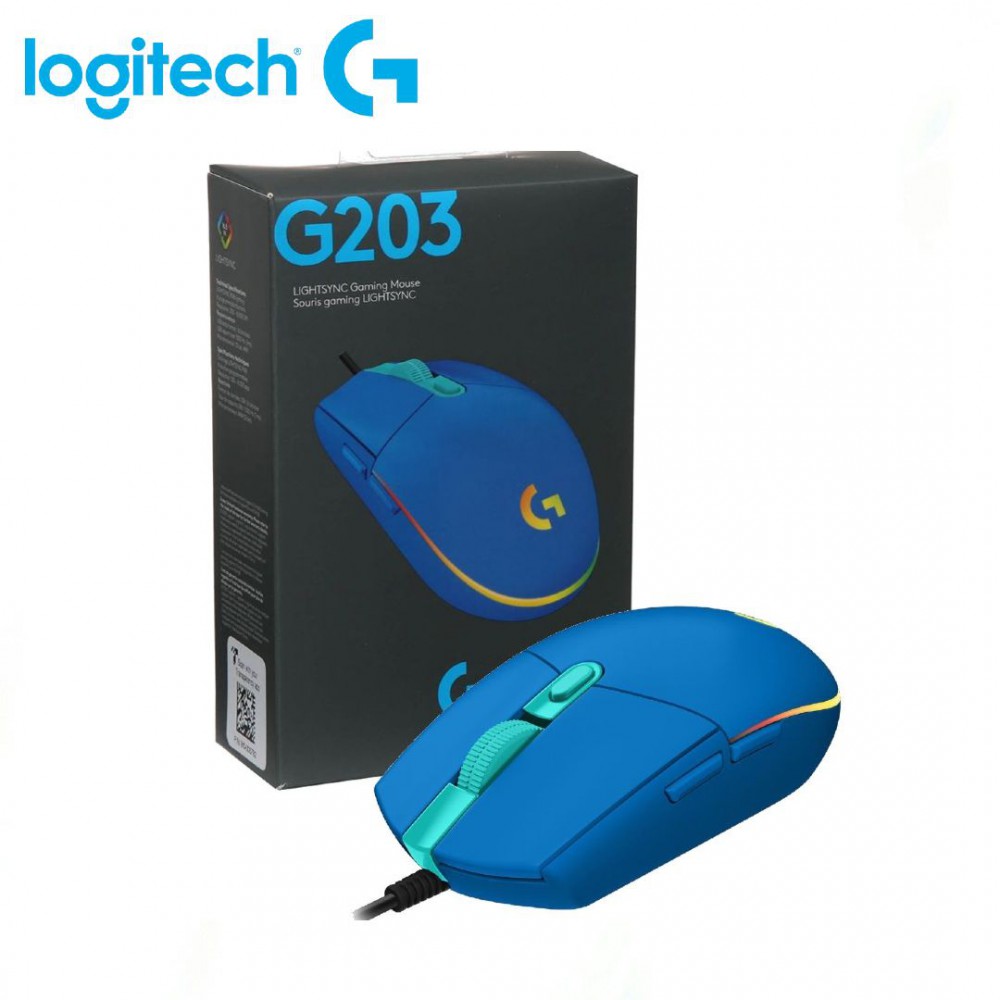 Mouse Logitech Gaming G203 - Azul
